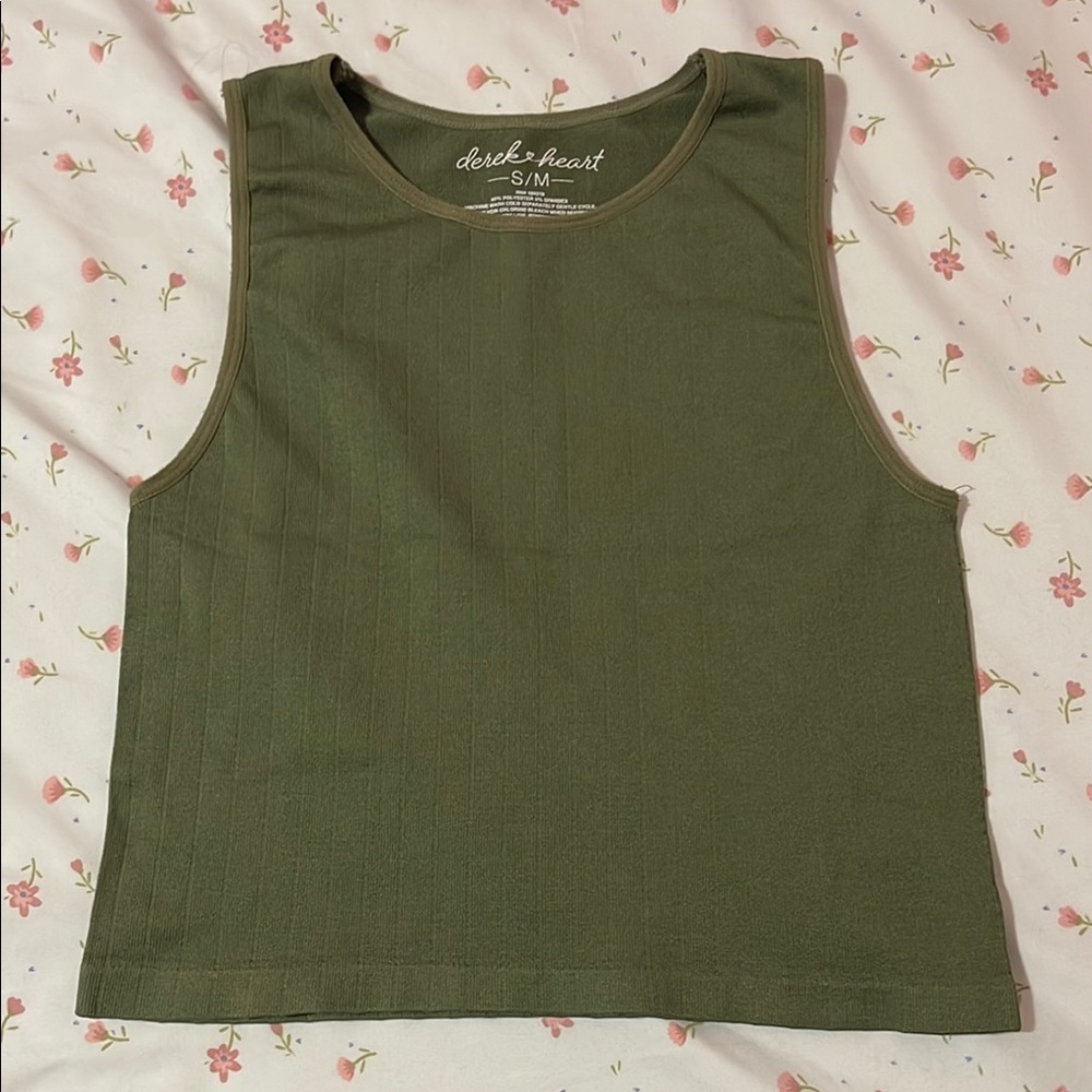Derek Heart Olive Sleeveless Top